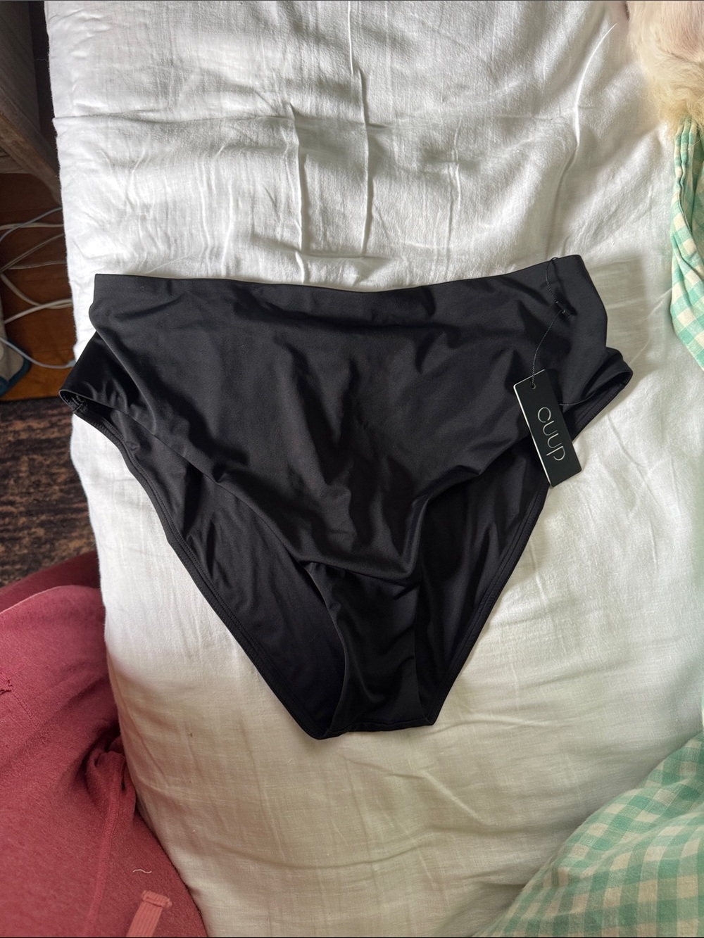 CUUP  High Waist Black Bikini Bottoms-XXL